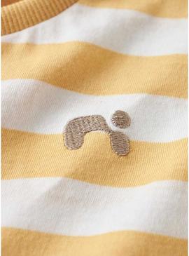 Camisola Name It Fridy listras amarelas para menino.