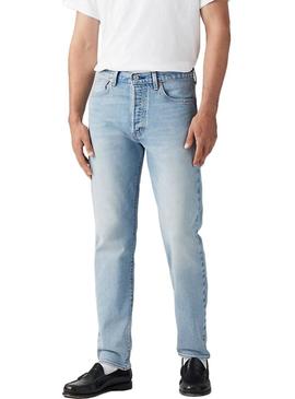Calça jeans clara Levis 501 slim para homem