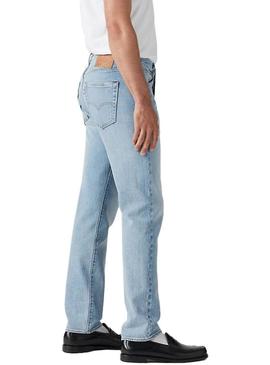 Calça jeans clara Levis 501 slim para homem
