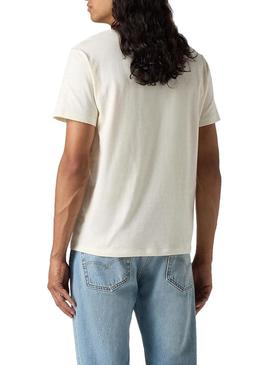 Camiseta básica branca da Levis para homem.