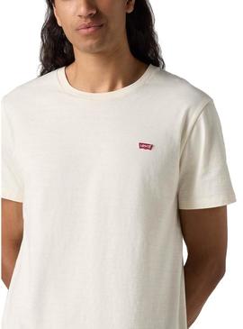 Camiseta básica branca da Levis para homem.