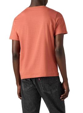 Camiseta básica laranja da Levis para homem.