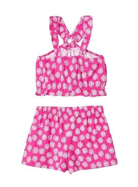 Conjunto Mayoral short punto rosa para menina