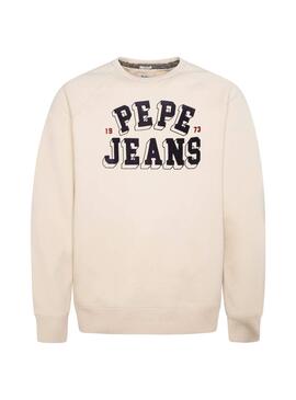 Sweat Pepe Jeans Linus Bege Para Homem