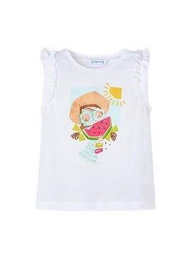 Camiseta Mayoral Alças branca para menina