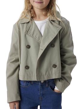 Gabardina Name It Madelin Trench verde para menina.