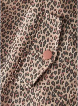 Casaco Name It Mania leopardo bege para menina.