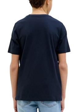 Camiseta Jack and Jones Hawaii Shape marinho criança