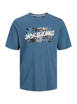 Camiseta Jack and Jones Hawaii Shape azul criança