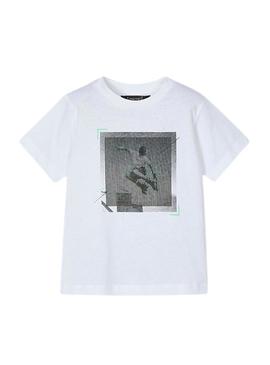 Camiseta Mayoral Lenticular branca para menino