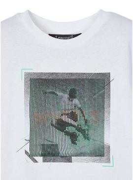 Camiseta Mayoral Lenticular branca para menino