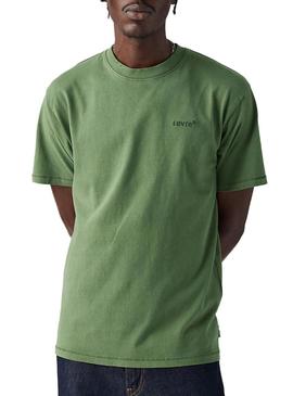 Camiseta Levis Red Tab verde para homem