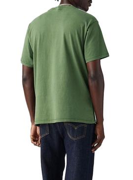 Camiseta Levis Red Tab verde para homem
