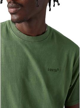Camiseta Levis Red Tab verde para homem