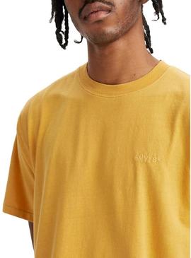 Camiseta Levis Red Tab amarela para homem.