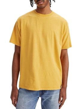 Camiseta Levis Red Tab amarela para homem.
