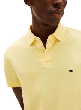 Camisa polo Tommy Hilfiger 1985 amarela para homem.