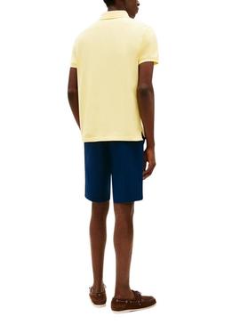 Camisa polo Tommy Hilfiger 1985 amarela para homem.