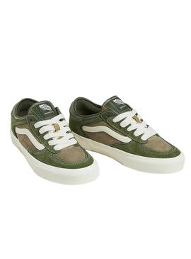 Tênis Vans Rowley verde para homens.