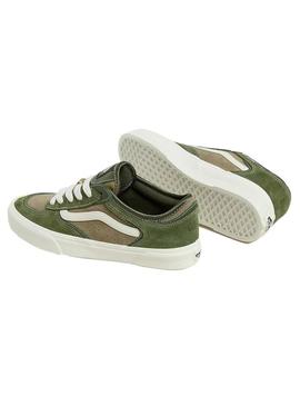 Tênis Vans Rowley verde para homens.