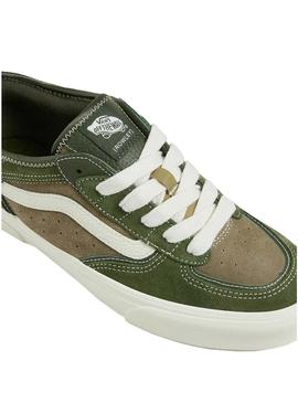 Tênis Vans Rowley verde para homens.