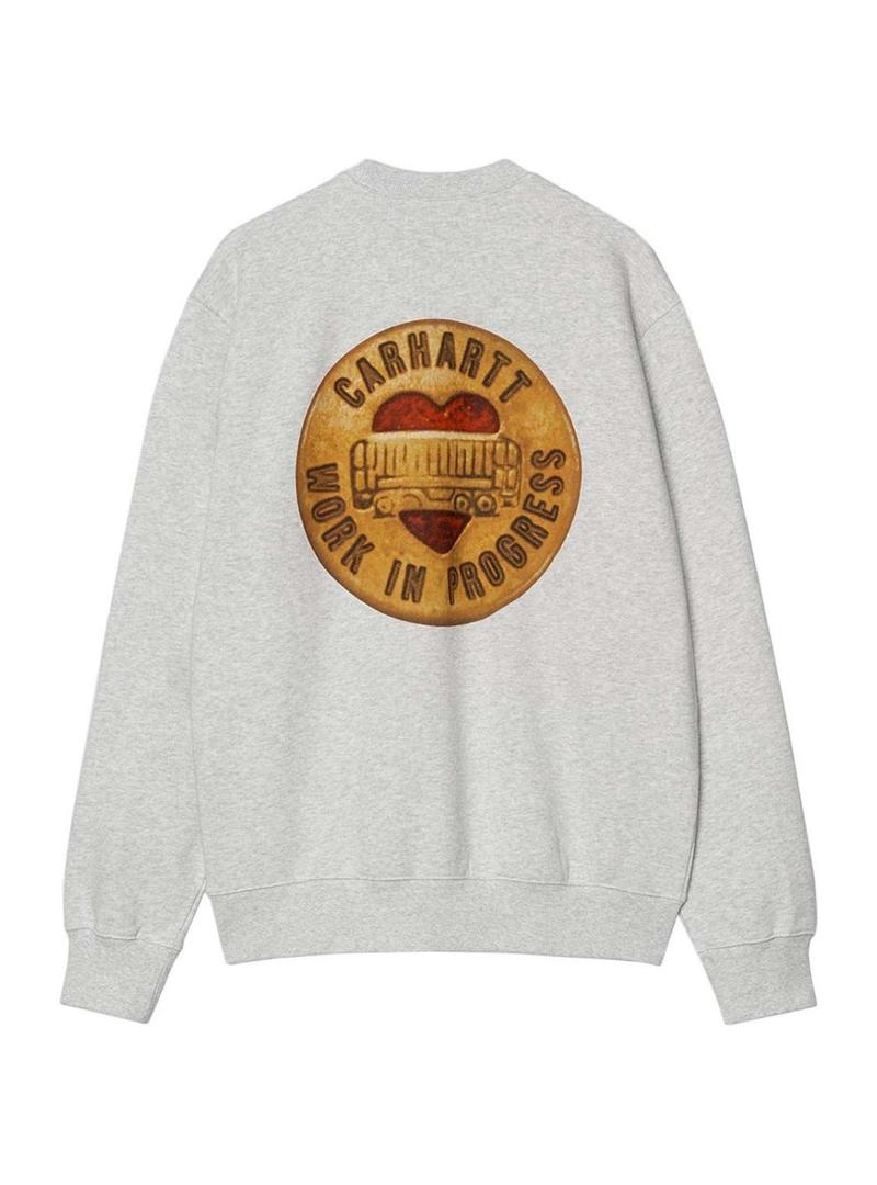Moletom Carhartt Button cinza para homem