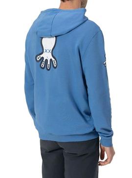 Moletom El Pulpo Azul com logotipo para homem