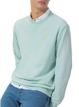 Moletom El Pulpo básico azul turquesa para homem.