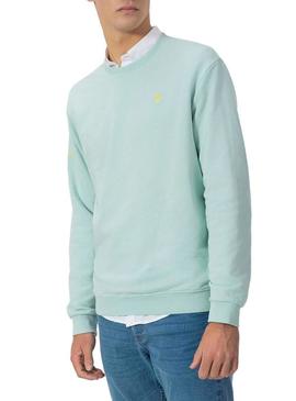 Moletom El Pulpo básico azul turquesa para homem.