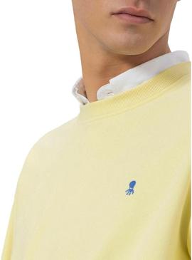 Moletom O Polvo básico amarelo para homem.