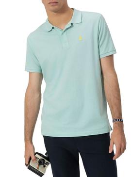 Polo El Pulpo básico turquesa para homem
