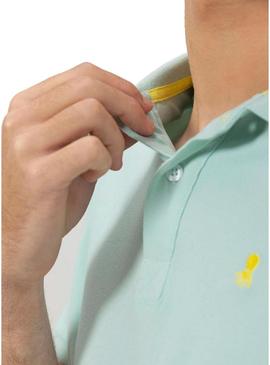 Polo El Pulpo básico turquesa para homem