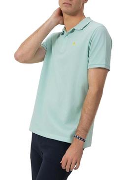 Polo El Pulpo básico turquesa para homem