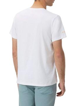 Camiseta El Pulpo O Mar Tudo Cura branca para homem.