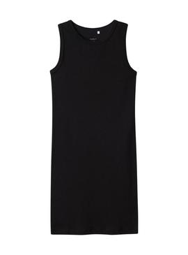 Vestido Name It Nakal slim preto para menina