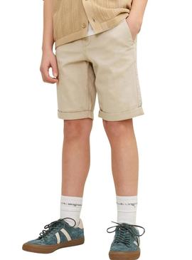 Bermuda Jack and Jones David Chino bege para criança.