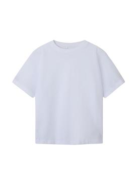 Camiseta Name It Vobbo regular branca para criança.
