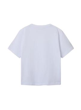 Camiseta Name It Vobbo regular branca para criança.
