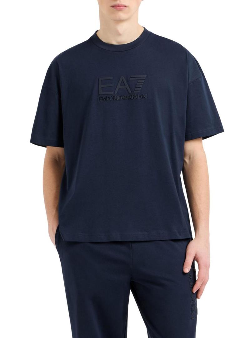Camiseta Emporio Armani EA7 azul marinho para homem
