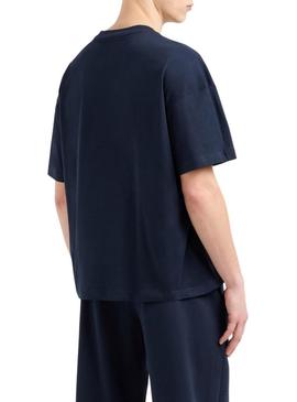 Camiseta Emporio Armani EA7 azul marinho para homem