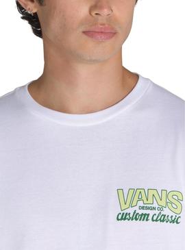 Camiseta Vans Shop Front branca para homem.