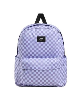 Mochila Vans Old Skool Check roxa para mulher e homem.