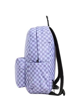 Mochila Vans Old Skool Check roxa para mulher e homem.