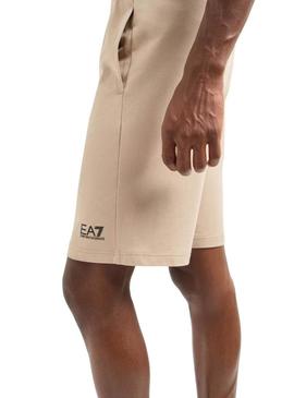Bermuda Emporio Armani EA7 Core Identity tostado para homem.