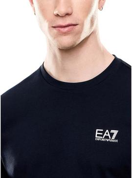 Camiseta Emporio Armani EA7 Core Identity azul marinho para homem