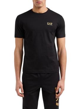 Camiseta Emporio Armani EA7 Core Identity preta para homem.