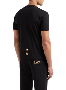 Camiseta Emporio Armani EA7 Core Identity preta para homem.