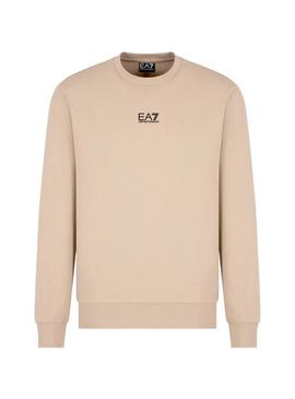 Moletom Emporio Armani EA7 Core Identity tostado para homem.