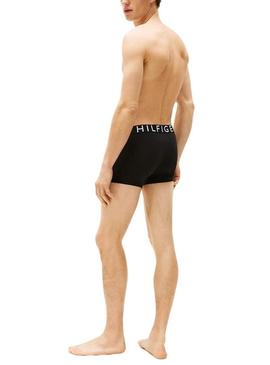 Cuecas Tommy Hilfiger com logo preto para homens.