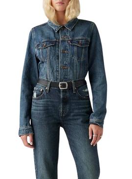 Jaqueta jeans Levi's Original Trucker azul para mulher.